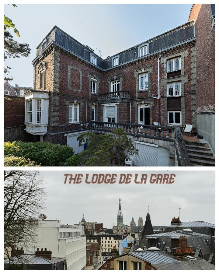 Lodge De La Gare Vue Cathedrale Rouen Bagian luar foto